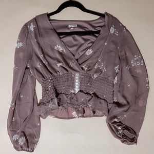 Lily White Sheer Floral Blouse